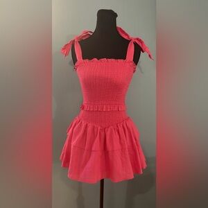 Katie J NYC Vibrant Pink Textured Dress